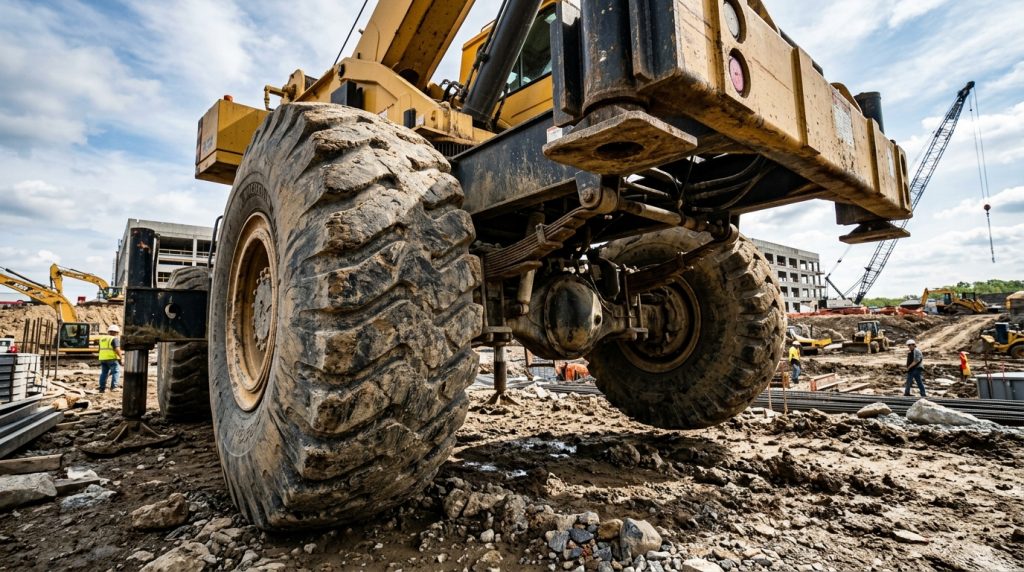 Rough Terrain Crane Tires: Tread, Inflation, Load, and Jobsite Conditions