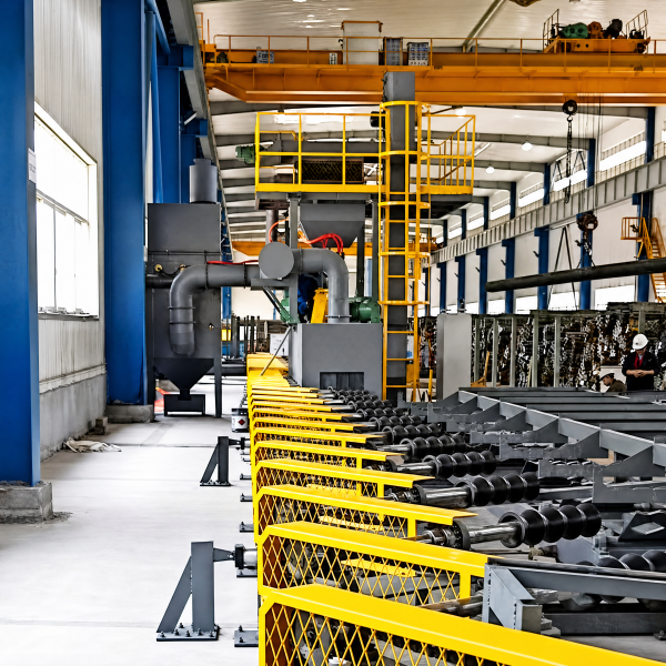 Steel Pipe/Round Bar Roller Conveyor Shot Blasting Machine
